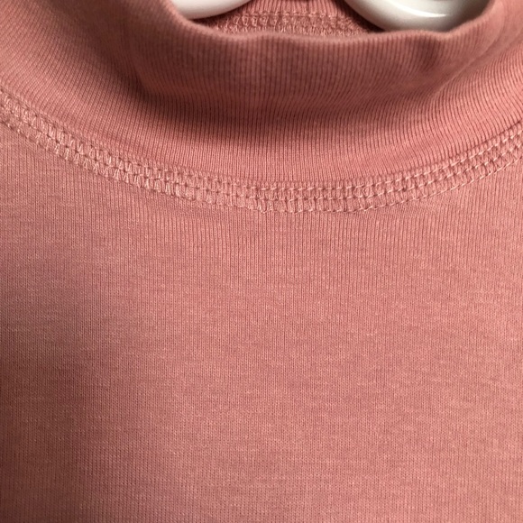 Cotton Pink Turtle Neck Long Sleeve T-shirt - Picture 4 of 4